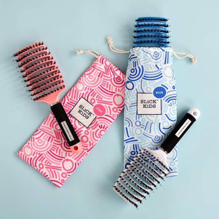 Slick Kids Best Detangler Brush Blue
