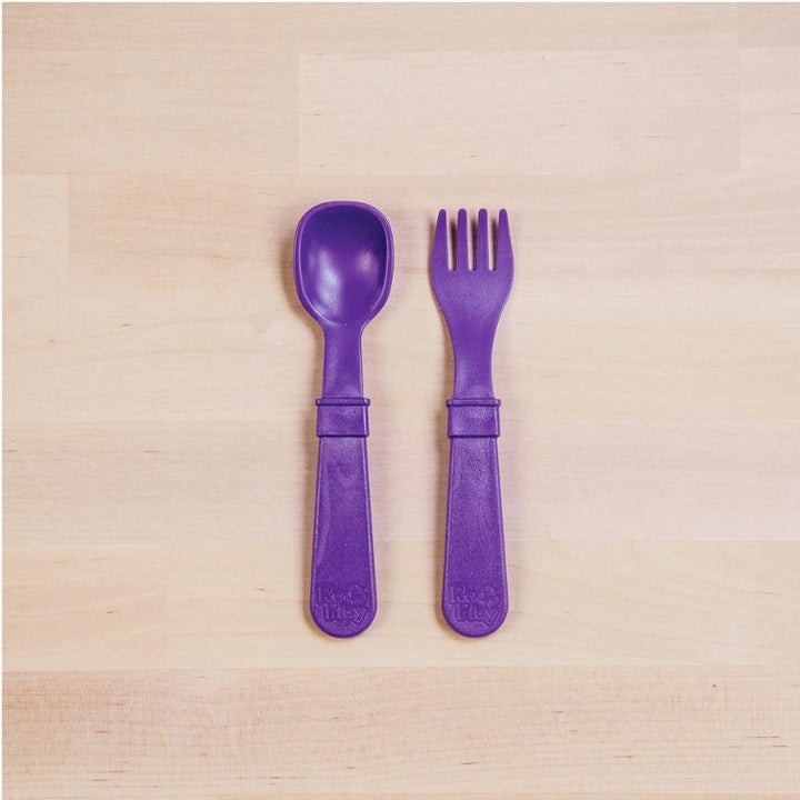Fork and Spoon Set Amethyst