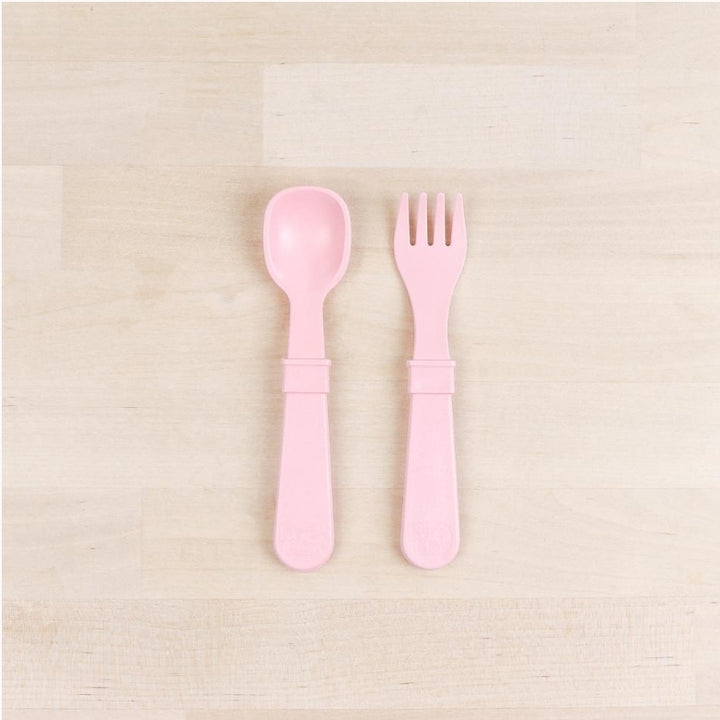 Fork and Spoon Set Ice Pink