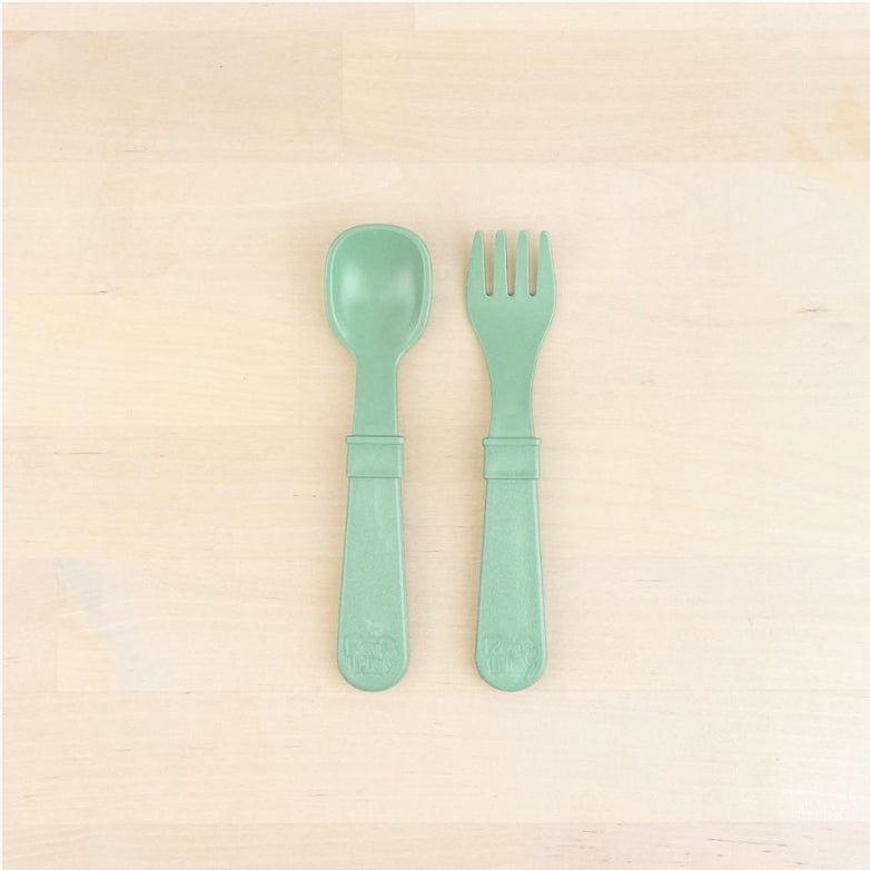 Fork and Spoon Set Sage