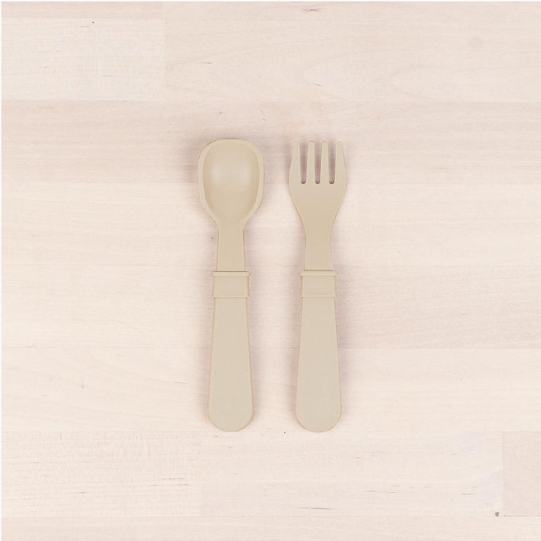 Fork and Spoon Set Sand