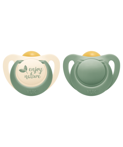 NUK for Nature latex soother, 2 pack Sage